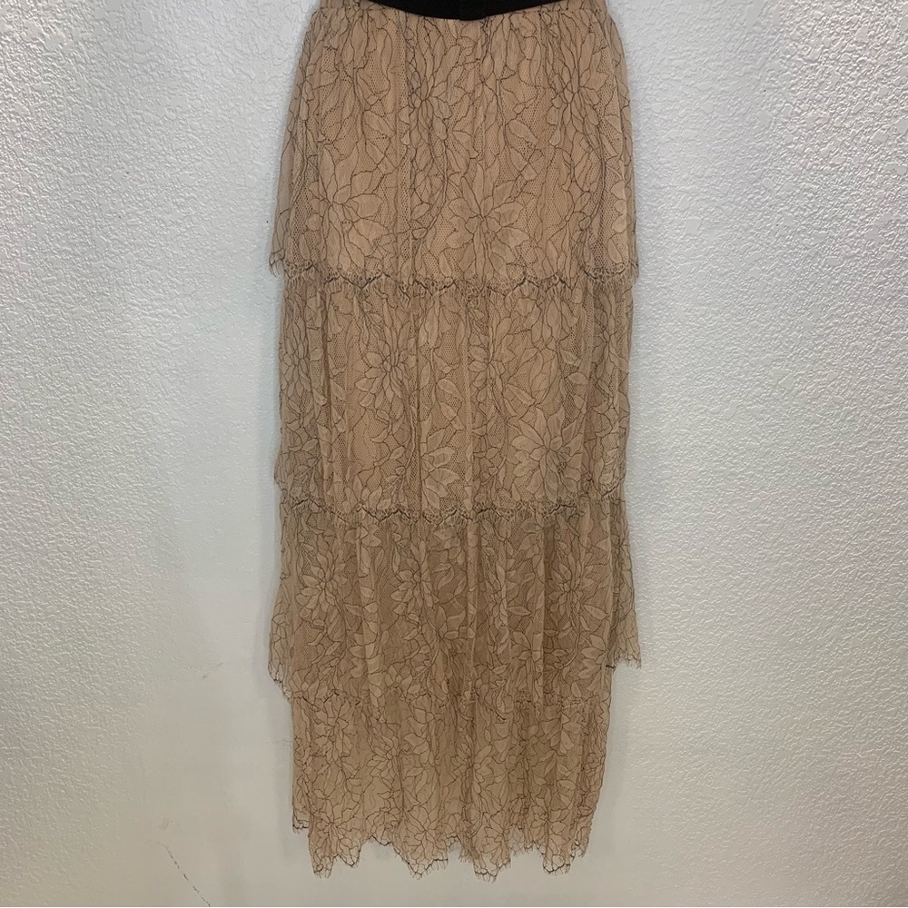 Zara Trafaluc Women S Romantic Petal Pink Lace‎ Whimsical Fairy Tiered Skirt. - Picture 3 of 8